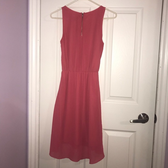 XS Coral Pink Smart Set High Low Dress - Picture 2 of 3